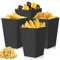 Nizirioo 50 Stück Popcorn Tüten, Popcorn Box, Candy Container, Schwarze Popcorn Boxen Papiertüten Party Snacks Boxen Für Leckereien Süßigkeiten Geburtstagsfeiern Filmabend Weihnachten