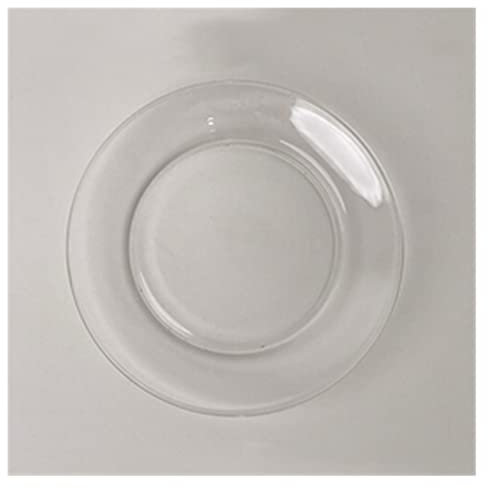 SUNESA Piatto di Servizio Piatto in Vetro temperato Piatto Trasparente Piatto da Dessert for Frutta Cucina Ristorante Caffetteria Piatto da Pranzo Piatto Piano in Vetro Trasparente Piatti (Size : M)