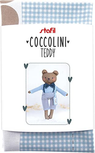 stafil Kuscheltier Nähset Coccolini 'Teddy' - 42 cm, Nähset für Kuscheltiere, Ideal zum Nähen, Inklusive Anleitung