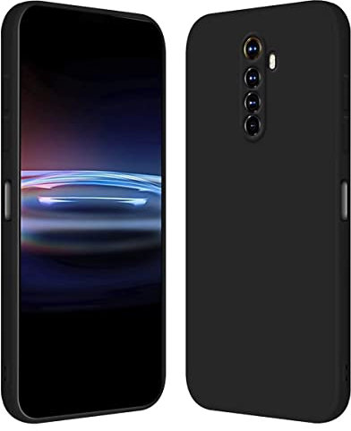 RankOne Funda para Realme X2 Pro/OPPO Reno Ace (6.5 Inches) Carcasa de Silicona de TPU Suave - Negro