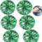 6 STK Pom Poms Cheerleading, Cheerleader Pompoms, 12 Zoll Metallic Cheerleading Pompoms, Cheer Poms mit Griff, Cheerleader Pompons Handblumen Für Sport Tanz Jubelnde Kinder Erwachsene (Grün+Silber)