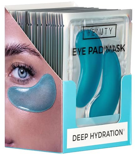 YEAUTY DEEP HYDRATION EYE PAD MASK, feuchtigkeitsspendende Augenpads mit Aloe Vera, Hyaluron und Vitamin E gegen trockene und spröde Haut, für eine optimal durchfeuchtete Augenpartie, 25 Stück