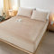 Sedefen Warme Spannbettlaken 90x200cm Beige Winter Flannell Bettlaken Plüsch Flauschige Cashmere Touch Boxspringbett Spannbetttuch für 25 bis 30cm Matraze