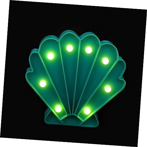 HEMOTON Shell-einstelllampe Eashell Nachtlichter Schlafzimmerlampe Licht Hülse Nautische Beleuchtung Batterie-led-leuchten Nachtlicht Mit Strandmotiv Mini Kind Leichte Tafel Plastik