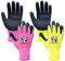 Migliore Wear 2 Paar Kinder Arbeitshandschuhe, Gartenhandschuhe Kinder, Latex Schutzhandschuhe mit Handflächenbeschichtung