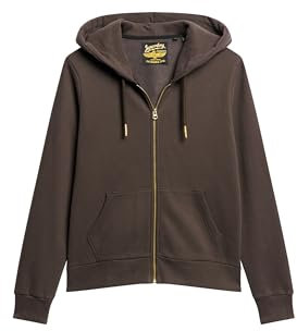 Superdry Damen Tattoo Rhinestone Zip Hood Sweatshirt, Kohleschwarz, 38