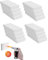 JN YANYULOU Fire Bricks for Wood Stove, 9x4.5x1.25, 16 Pack, Refractory Clay, Alumina, Silica, Insulating Fire Brick, Forge, Pizza Oven, Fireplace Insulation, White Block