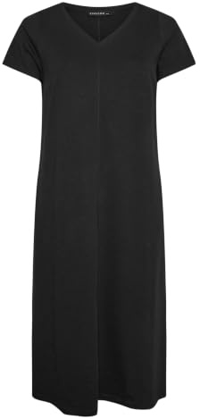 EVANS Curve Premium Cotton Dress - Women's - Plus Size Curve Black