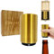 Daily Treasures Abridor automático de botellas de cerveza, abridor magnético de botellas con caja de madera, abridor de botellas a presión, destapador de soda, no daña las tapas, atrapador de tapas de