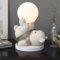 GUANSHAN Kreative Tischlampe mit Bärenmond, Cartoon-Mond-Tischlampe, Nachttischlampe, Tischbeleuchtung, Schreibtischdekoration für Kinderzimmer, Schlafzimmer, Wohnzimmer