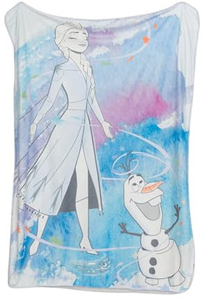 Franco Disney Frozen 2 superweiche, gemütliche Premium-Plüsch-Sherpa-Decke, Überwurf, 116,8 x 152,4 cm (offizielles Lizenzprodukt)