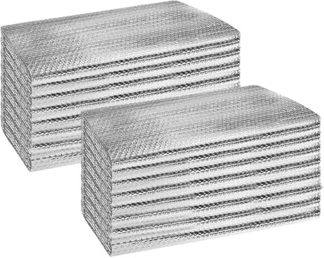 Garage Door Insulation Kit, 24 x 48 6mm Reflective Insulation Foam, Rv Window and Window Insulation for Winter and Summer, Garage Door Insulation Panels, Roof, Car (16Pcs)