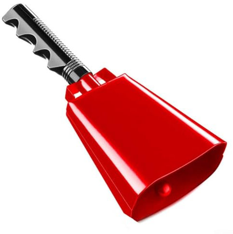 Kuhglocke für Sportveranstaltungen, perfekt zum Anfeuern Ihres Lieblingsteams (rot)