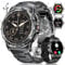 LIGE Militär Smartwatch Herren,1,43 HD AMOLED Smartwatch mit Telefonfunktion,Fitness Tracker,Schwarze Fitnessuhr mit 120+ Sportmodi,Herz-/Schlaftracking,IP68 wasserdicht sportuhr für iOS/Android