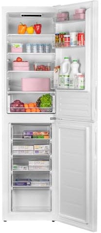 SIA SFF20050WE White Fridge Freezer, Large 302L Capacity, 60/40 Split, Low Frost, E Rated, Digital Temperature Control, LED Lighting, Reversible Door, 2 Years Parts & Labour Guarantee