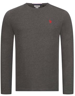 U.S. Polo Assn. Herren Shirt (M-3XL) Basic Langarm Rundhals Longsleeve Casual Oberteil P003