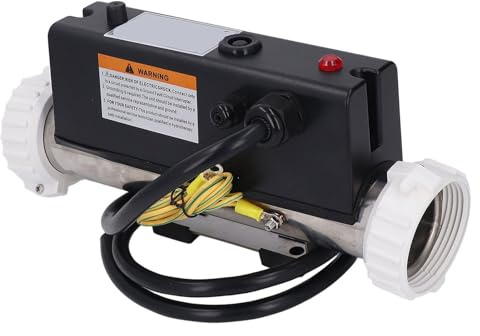 CFTGIW Poolheizung Elektrischer Heizung Thermostat mit Temperaturregelung Selbstheizung für Spa Badewanne Schwimmbad Hartwird 3 KW der Stopp. Die Turn L Pool Heizung Heizungstempel (1KW)