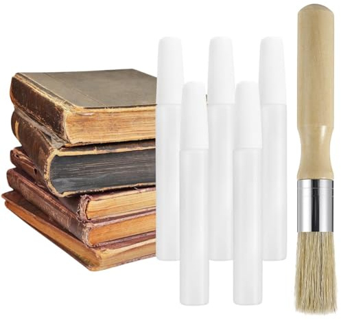 Eouayoree 6 Pcs Book Glue with Brushes Bookbinding Glue Set for Binding and Repair Envelopes Crafts DIY