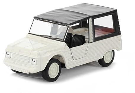 Citroen MEHARI 1968 Modellauto aus Metall mit Rückzugmotor Modell Auto Spielzeugauto Spielzeug Geschenk 4-Varianten Welly 18 (Weiss)