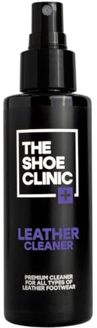 Shoe Clinic Leather Cleaner for Shoes | Specialist Spray Solution to Clean & Remove Dirt & Stains | Sneaker & Trainer Cleaning Care | For All Leather Footwear, Boots, Sneakers, Trainers & More | 125ml