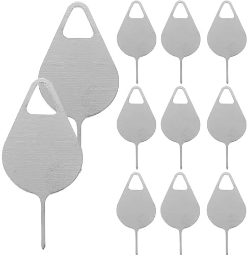Sim Karten Auswurfwerkzeug 3,2x1,4x0,1cm Edelstahl mit Hängeloch | Wiederverwendbar, für Sim Karten und Smartphones, Praktisch für Wechsel, Immer Griffbereit am Schlüsselbund Zufällige Farbe