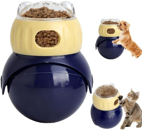 Intelligensleksak för katter och hundar hundleksak intelligens justerbar behandling dispenser katt slow feeder hund för mental träning mot sysselsättning anti-tristess för hem katt