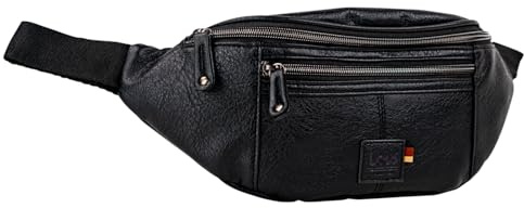 Bauchtasche Damen vielseitig & kompakt - Bauchtasche Schwarz mit Mehreren F