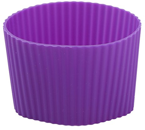 Sourcingmap Silicone Anti-Slip Glass Bottle Mug Cone Cup Sleeve Protective Lid Purple