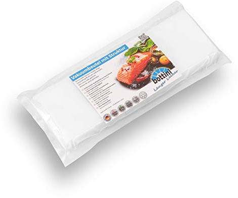 BOTTINI Vakuumbeutel 200 Stück 15x30 cm PREMIUM Folienbeutel, für jedes Folienschweißgerät und Vakuumiergerät, Vakuumieren Made in Germany