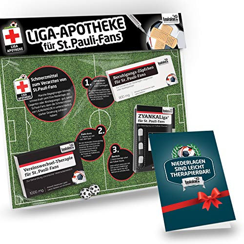 Alles für St. Pauli-Fans by Ligakakao.de St. Pauli Mütze ist jetzt die Liga-APOTHEKE Strickmütze schwarz-weiß Logo Emblem Männer-Größe