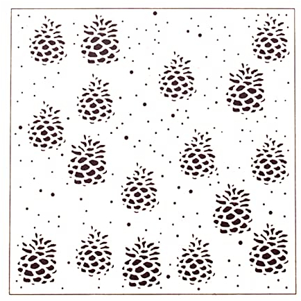 Vaessen Creative Prägeschablone Folder, Tannzapfen, Zum Hinzufügen von Strukturen, Muster und Hintergründe auf Karten oder Scrapbook-Seiten, 15 x 15 cm, Durchscheinend