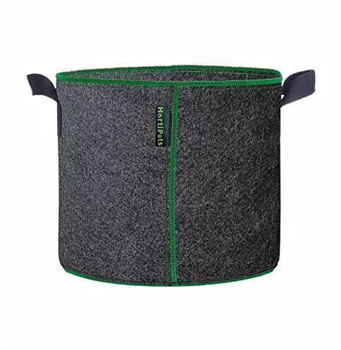 HORTIPOTS Fabric Pots Lot de 10 sacs de culture intelligents pour élagage à air souple Noir/gris 10 l