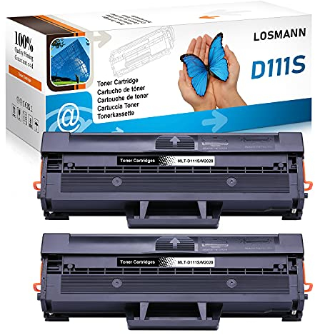 LOSMANN 2x Toner Kompatibel für Samsung MLT-D111S M2020 für Samsung Xpress M2078FW M2078W SL-M2022 SL-M2022W SL-M2000 Series M2020 M2020W M2021 M2021W M2022 M2022W M2026 M2026W M2070 M2070F M2070FW