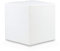 Ecopuf Cube - Sitzhocker Hocker Kunstleder Lederimitat Sitzbox Quader Würfel Pouf Ottomane Fußbank für's Wohnzimmer Wohneinrichtung 40x40x40 cm Faber Weiß E1