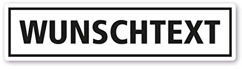 KFZ - Magnetschild 20 x 5 cm für PKW - magnetisch - einfaches entfernen (1, Individuell Schwarz)