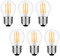 Akynite Glühbirne G45 E27 LED 4W Kaltweiß 6000K, 400LM, AC 220V, E27 40W ersatz, Filament LED Globe Lampe ES Kaltweiss Klar für Dekorative Beleuchtung, Nicht Dimmbar 6er-set