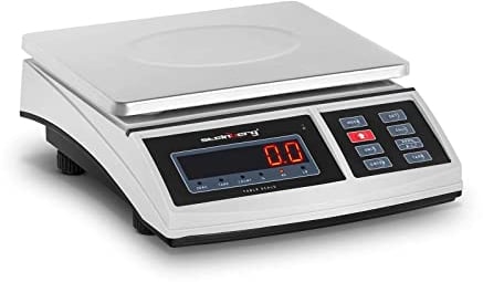 Steinberg Systems SBS-TW-30 Tischwaage 30 kg / 1 g 21 x 27 cm LED RS232-Schnittstelle Akku 80 h Feinwaage Digitalwaage digitale Waage