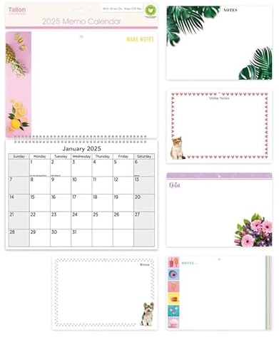 PaulStore 2026 Monthly Memo Board Wall Calendar Family Organiser Shopping List Pad & Pen Random