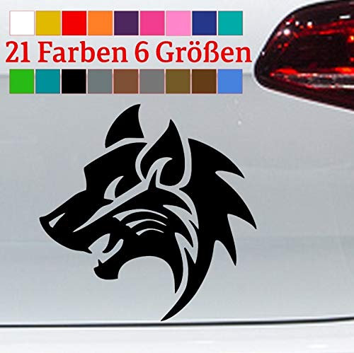 generisch Werwolf Aufkleber Wolfsmensch Mond Fabelwesen Halloween Werewolf? Nacht Tattoo in 6 Größen und 21 Farben