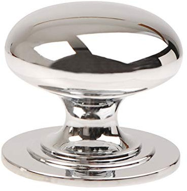 Solid Heavy Cupboard Knob 50mm (2) Polished Chrome