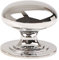 Solid Heavy Cupboard Knob 50mm (2) Polished Chrome