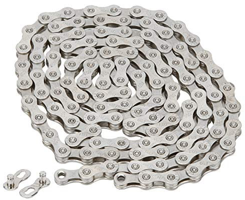 Alomejor 9-Fach Fahrradkette 116 Glieder mit verstellbarem Stahl f¨¹r Mountainbike Road Klappfahrr?der Silber