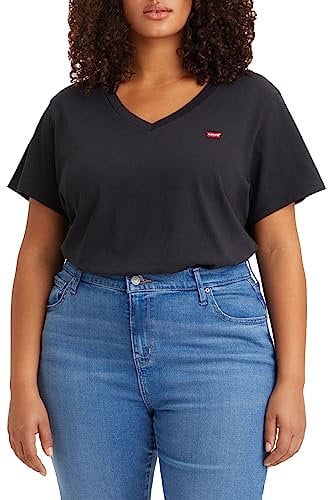 Levi's Plus Size V-Neck Tee, Mujer, Caviar, 1XL