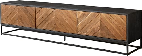 DELIFE Fernsehtisch Famke Mango Teak 175 cm 3 Türen Lowboard