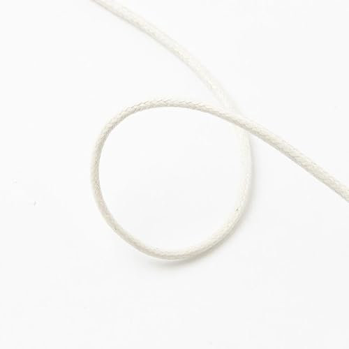 Realm Waxed Cord Cotton - Bracelets, Necklaces, Jewellery Thread, Shamballa Macrame (1mm Natural - 5m)