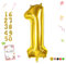 Smlpuame 102cm Folienballon Zahlen Luftballon 0-9 Geburtstag Golden Große 1 Ballons für Geburtstagsfeier Feierdekorationen, Heliumfolien Zahlenballons für Hochzeitstag