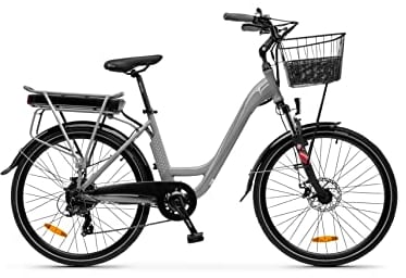 Lancia Ypsilon Incanto, Bici Elettrica a Pedalata Assistita, Ruote 26, Max 70 km di Autonomia, Motore 250W, Batteria 374Wh, Freni a Disco, 23 kg