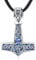 Thor's Hammer Necklace Viking 925 Sterling Silver Black Celtic Knot Odin Mjolnir Pendant with Abalone Shell Talisman Amulet Jewellery Gift for Men Women…