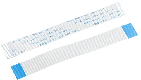 sourcing map Flexible Flat Cable Extension Ribbon Cables 12 Pins 1.0mm Pitch 100mm for 3D Printer, DIY, Camera, Screen and DVD Player Connector A Type Pack of 8