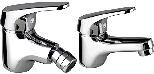 DP Grifería GSP002 Grifo de Bidet Serie Limonero, Plateado & DP Grifería GSP001 Grifo de Lavabo Serie Limonero, Plateado